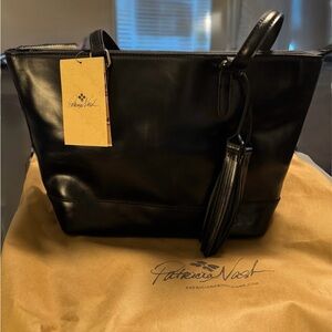 NWT Patricia Nash Black Leather Milana Tote